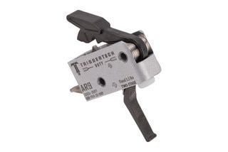 TriggerTech AR-9 Two-Stage Duty Trigger has a flat trigger shoe and fixed 3.5lb trigger pull weight